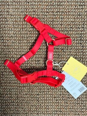 Sunny Tails Cloud Lite Waterproof Dog Harness NWT Cherry Red/ Gold